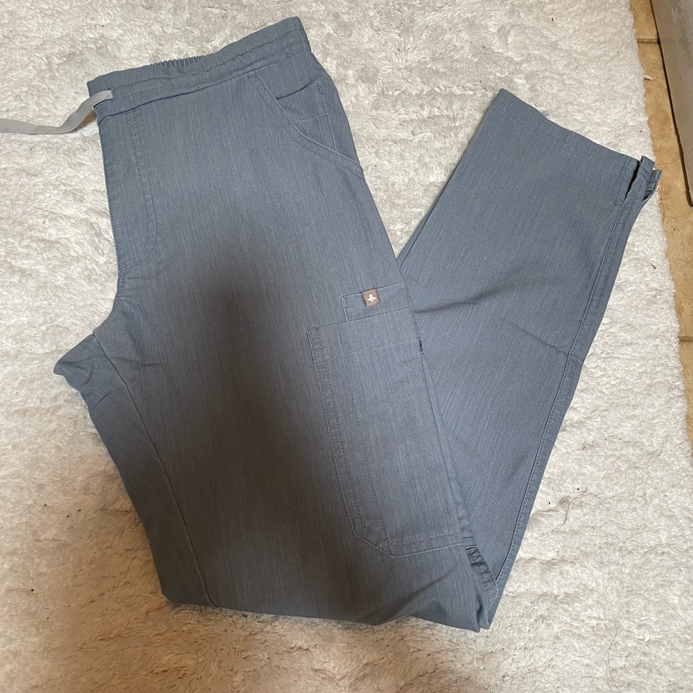 Light Denim colored Yola™  Regular fit Skinny Scrub Pants